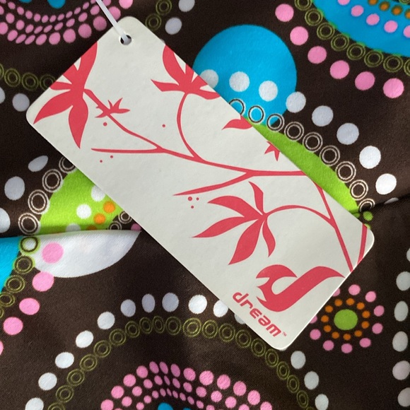 Retro patten skirt for bathing cover/open circle on one side. Layered design. - Picture 4 of 5